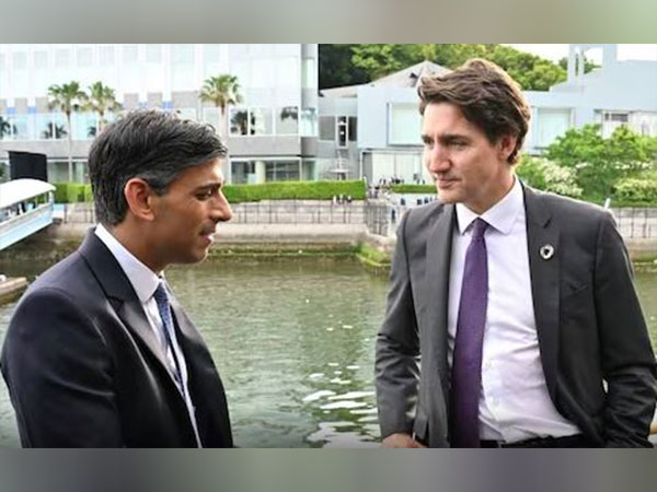 UK PM Rishi Sunak with Canadian counterpart Justin Trudeau. (File Photo Credit - Reuters)