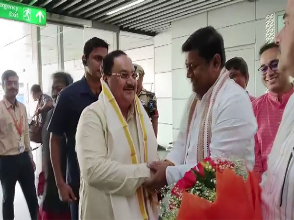BJP National President, JP Nadda arrives at Kolkata International Airport (Photo/ANI) 