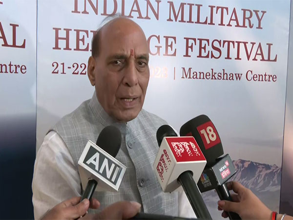 Defence Minister Rajnath Singh at Indian Military Heritage Festival(Photo/ANI)