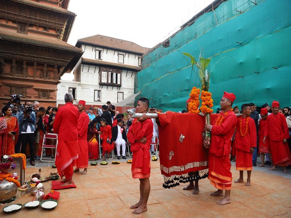 Assortment palanquin arrives in Kathmandu