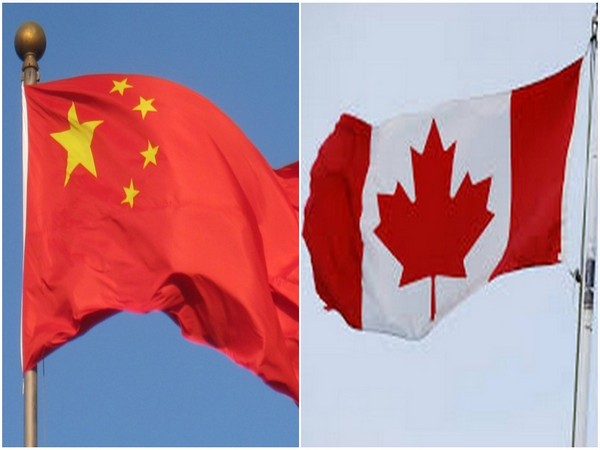 Flags of China and Canada