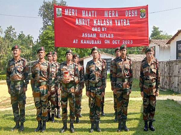 Assam Rifles organises Meri Maati Mera Desh campaign (Photo/ANI)