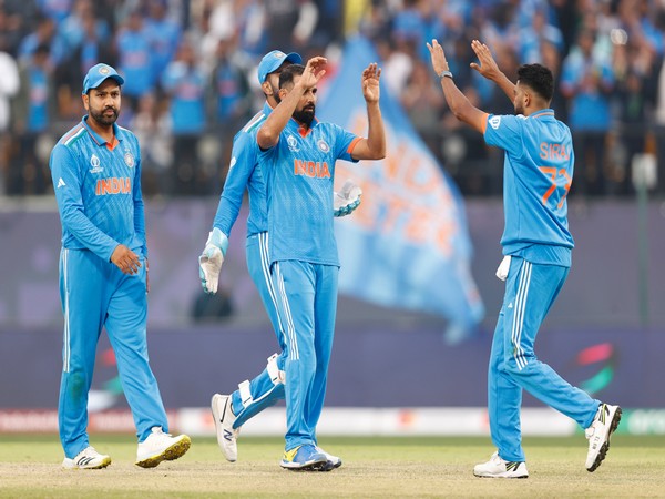 Mohammed Shami celebrating a wicket. (Photo- BCCI Twitter)