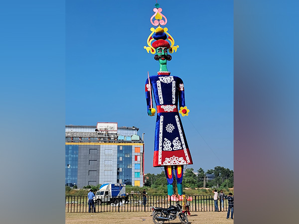 'Tallest Ravana of the year' built in Haryana's Panchkula (Photo/ANI)