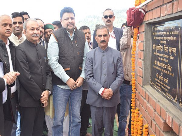 Chief Minister Sukhvinder Singh Sukhu at Bhoomi Pujan ceremony (Image/ANI)