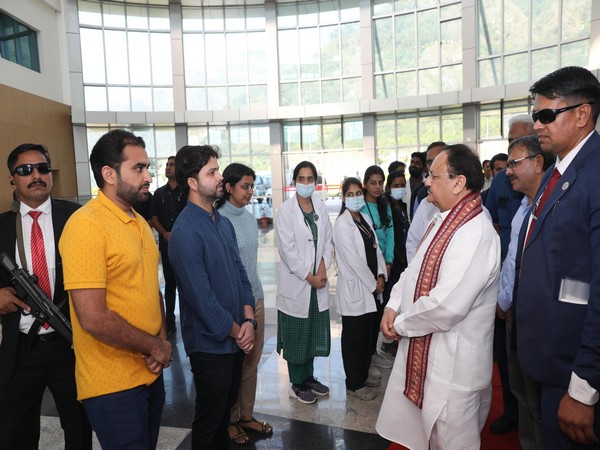 JP Nadda at AIIMS Bilaspur (Photo/ANI)