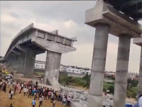 Gujarat's Palanpur bridge collapse (Photo/ANI)