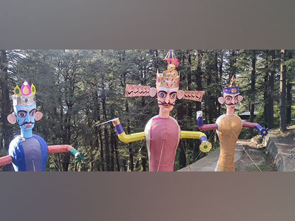 Effigies of Ravana, Kumbhkaran and Meghnad at Jakhu Temple