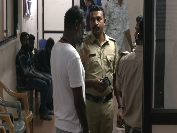 Actor Vinayakan with police officials. (Photo/ANI)