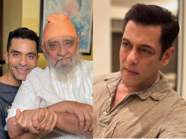 Angad Bedi, Bishan Singh Bedi, Salman Khan (Image source: Instagram)