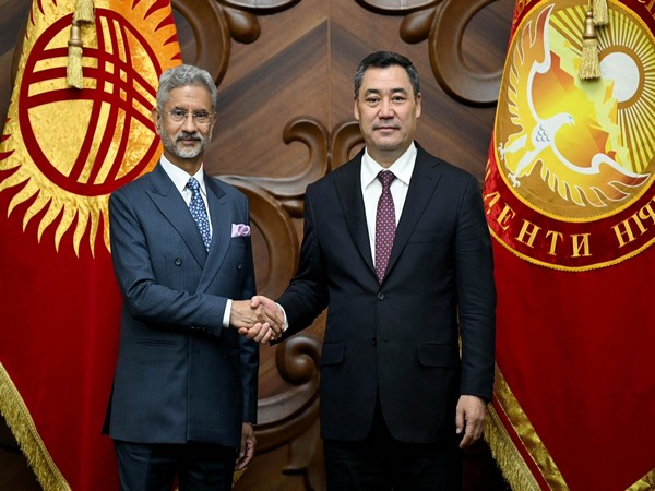 External Affairs Minister S Jaishankar with Kyrgyzstan President Sadyr Zhaparov (Photo: X@DrSJaishankar)