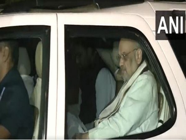 Union Home Minister Amit Shah leaves from BJP chief JP Nadda's residence. (Photo/ANI)