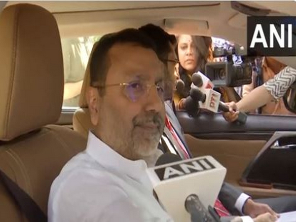 Nishikant Dubey after appearing before the Ethics Committee (Photo/ANI)