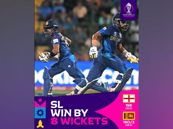 Sri Lankan team in action. (Photo- ICC Twitter)