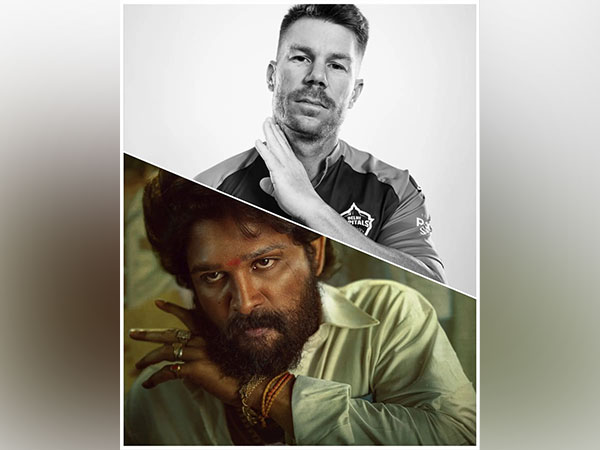 David Warner, Allu Arjun (Image Source: Delhi Capitals's Instagram)