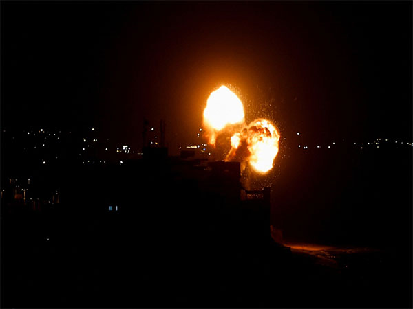 Smoke and flames rise during Israeli airstrikes in Gaza City (Photo Credit: Reuters)