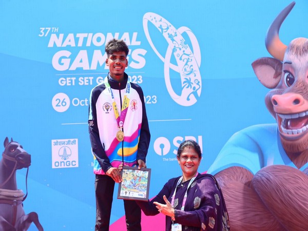 Babu Gaonkar winning gold in Modern Pentathlon (Image: MYAS)