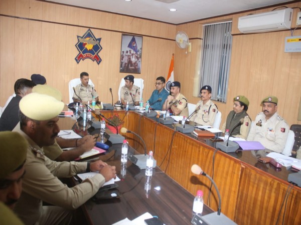 SSP Udhampur Joginder Singh at a meeting (Pic credit/Udhampur police)