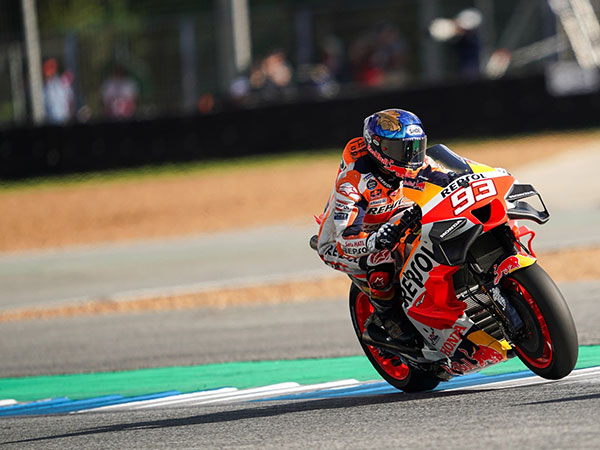 Honda rider Marc Marquez in action during Thailand MotoGP (Image: Honda team)