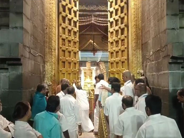 Door of Tirumala Tirupati temple in Andhra Pradesh reopened on Sunday morning. (Photo/ANI)