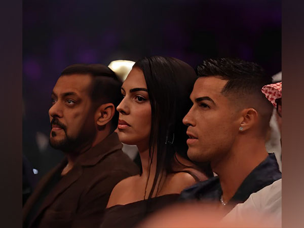Salman Khan, Georgina Rodriguez,  Cristiano Ronaldo (Image source: Twitter)