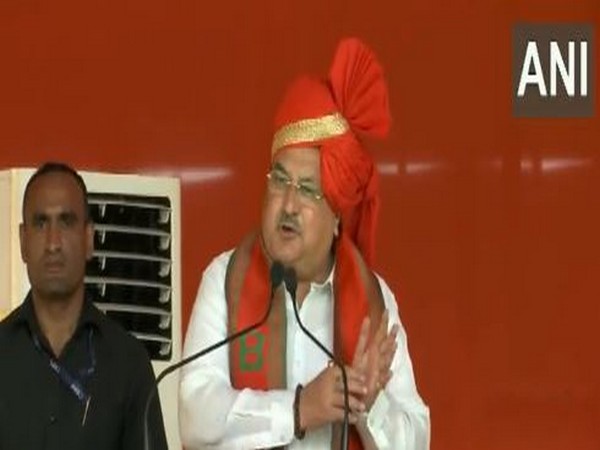 BJP President JP Nadda at Thelkadih (Photo/ANI)