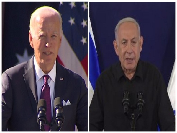 US President Joe Biden and Israeli PM Benjamin Netanyahu (Screengrab of video posted by IsraeliPM_heb on X)