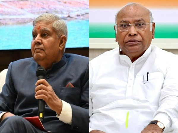 Vice President of India Jagdeep Dhankhar and Congress President Mallikarjun Kharge. (Photo/ANI) 