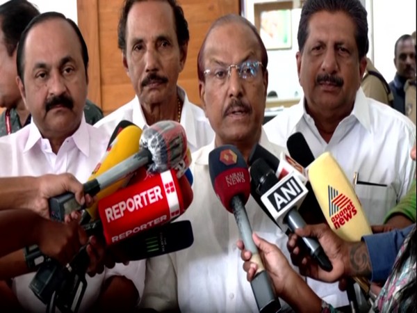 Kerala LoP VD Satheesan, IUML leader PK Kunhalikutty after all-party meeting. (Photo/ANI)