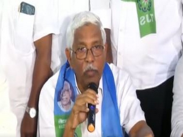 Telangana Jana Samithi president Kodandaram at a press conference with Revanth Reddy (Photo credit/ Revanth Reddy 'X' handle)