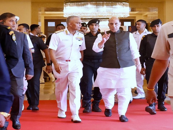 Defence Minister Rajnath Singh at 4th Goa Maritime Conclave (Photo/ANI)