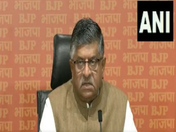 BJP MP Ravi Shankar Prasad (Photo/ANI)