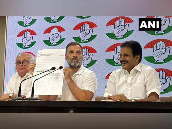 Congress MP Rahul Gandhi addressing press briefing (Photo/ANI)