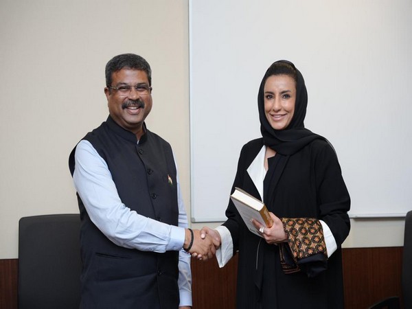 Union Minister Dharmendra Pradhan with UAE Minister for Early Education (Source: Twitter/@dpradhanbjp)