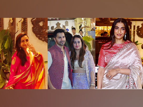 Rani Mukerji, Varun Dhawan with his wife Natasha Dalal, Sonam Kapoor (Image Source: ANI)