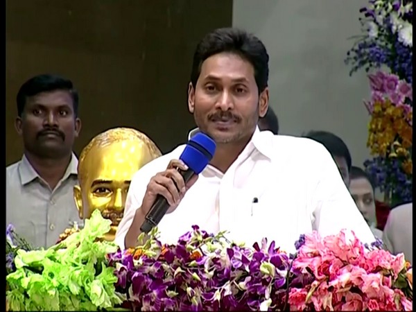 Andhra Pradesh Chief Minister YS Jagan Mohan Reddy at Dr YSR Awards (Photo/ANI) 