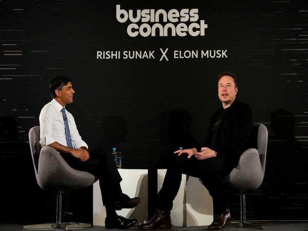 UK Prime Minister Rishi Sunak with Tesla CEO Elon Musk (Photo: Reuters)