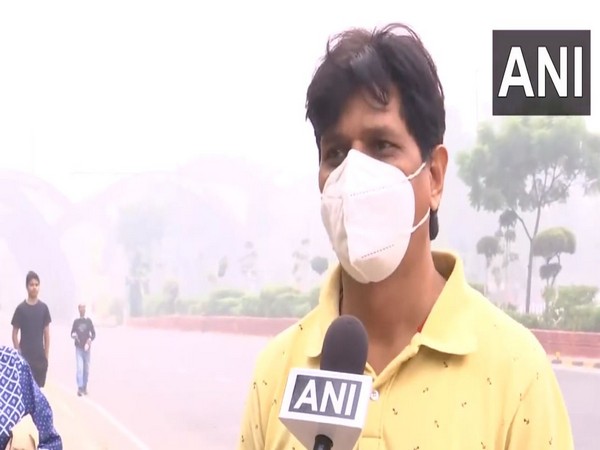 A resident of Noida (Photo/ANI)