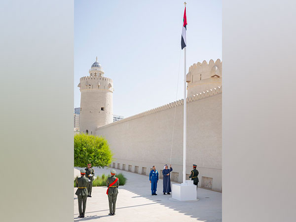 UAE President Sheikh Mohamed bin Zayed Al Nahyan raised UAE flag at Qasr Al Hosn (Image Credit: X/@MohamedBinZayed)