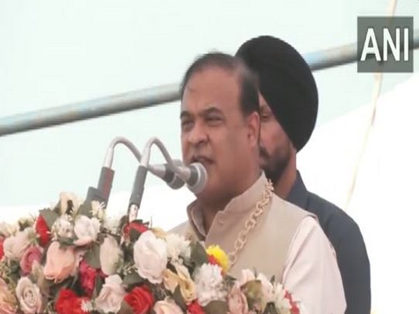 Assam Chief Minister Himanta Biswa Sarma at Bilaspur (Photo/ANI)