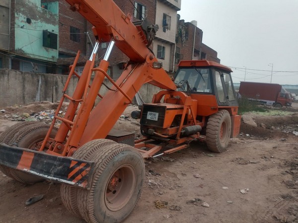 The crane involved in the accident (Photo/ANI)