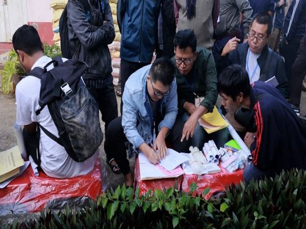 Election officials in Aizawl (Photo/ANI)