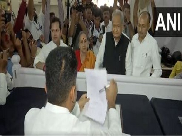 Rajasthan Chief Minister Ashok Gehlot files nomination (Photo/ANI)