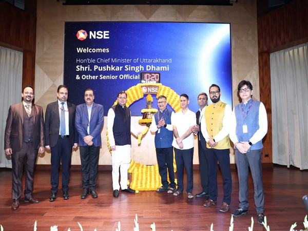 Uttarakhand Chief Minister Pushkar Singh Dhami visits National Stock Exchange (Images: ANI)