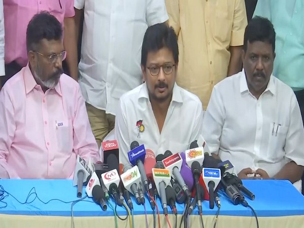 Tamil Nadu Minister Udhayanidhi Stalin at a press conference (Photo/ANI)