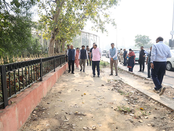 Delhi LG VK Saxena on inspection visit in Delhi (Image/ANI)