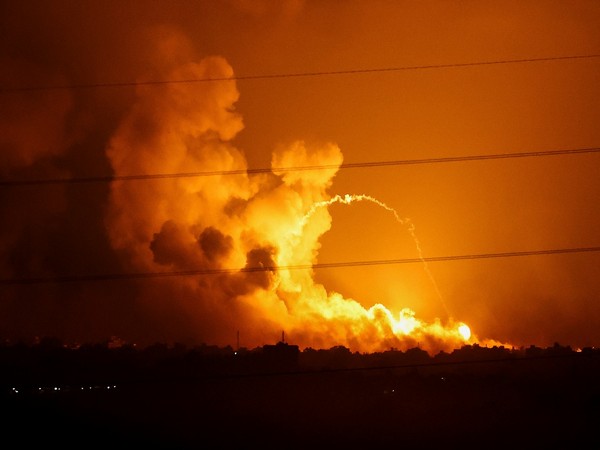 Smoke and flames rise during Israeli strikes in the Gaza Strip, as seen from the Israeli side of the border with Gaza (Photo Credit: Reuters)