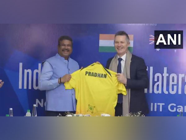 Union Education Minister Dharmendra Pradhan and Australian Minister for Education Jason Clare (Photo/ANI)