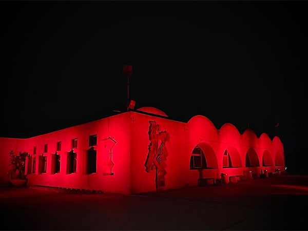 Visual of kibbutzim in Israel lit up in red (Photo: X @IsraelMFA)