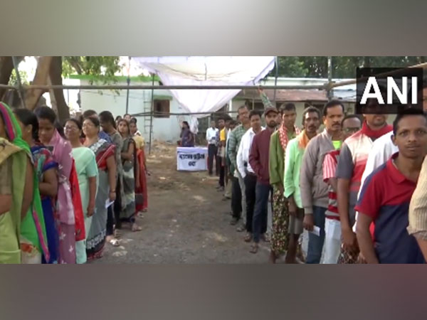 Voters standing in queue to cast their votes in Chhattisgarh (Photo/ANI)